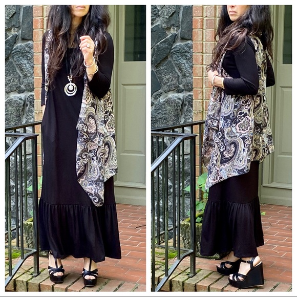 ✨LAST ONE✨Floral print open waterfall vest - Picture 9 of 11